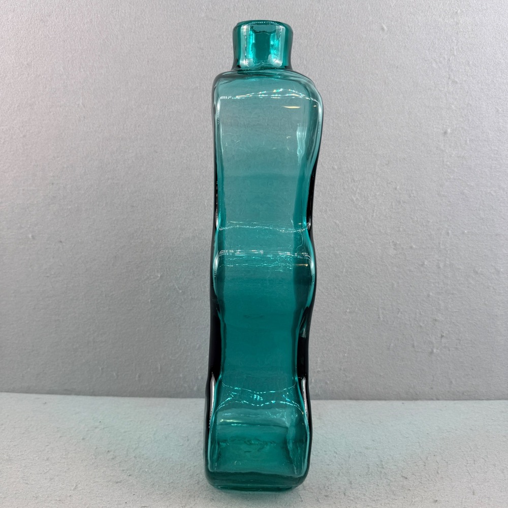 Blenko 9616L Puzzle Vase Matt Carter Antique Green Large Interlocking - Picture 2 of 8